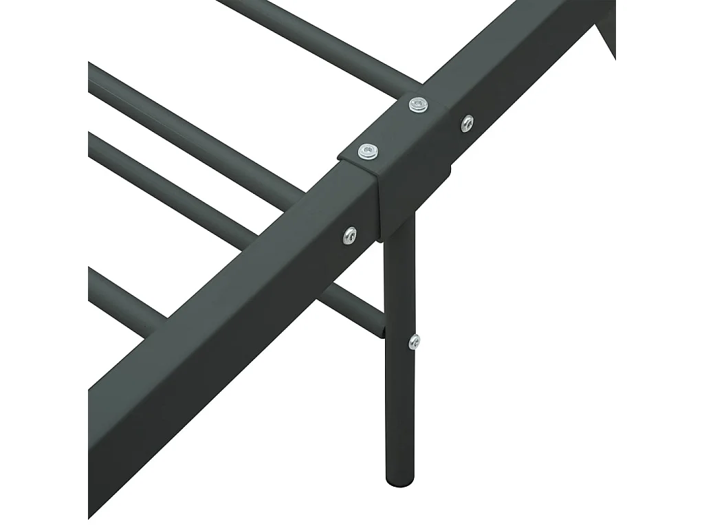 Lit-160x200 cm Gris Métal EGGB51806
