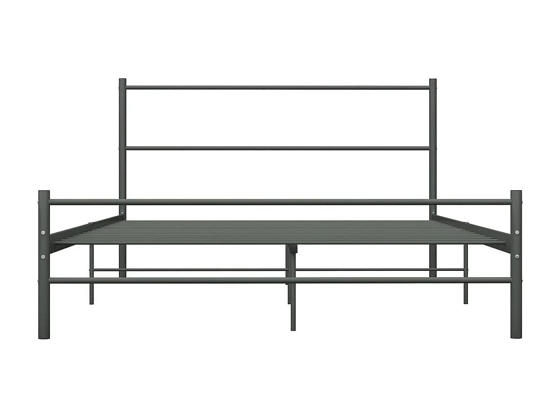 Lit-160x200 cm Gris Métal EGGB51806