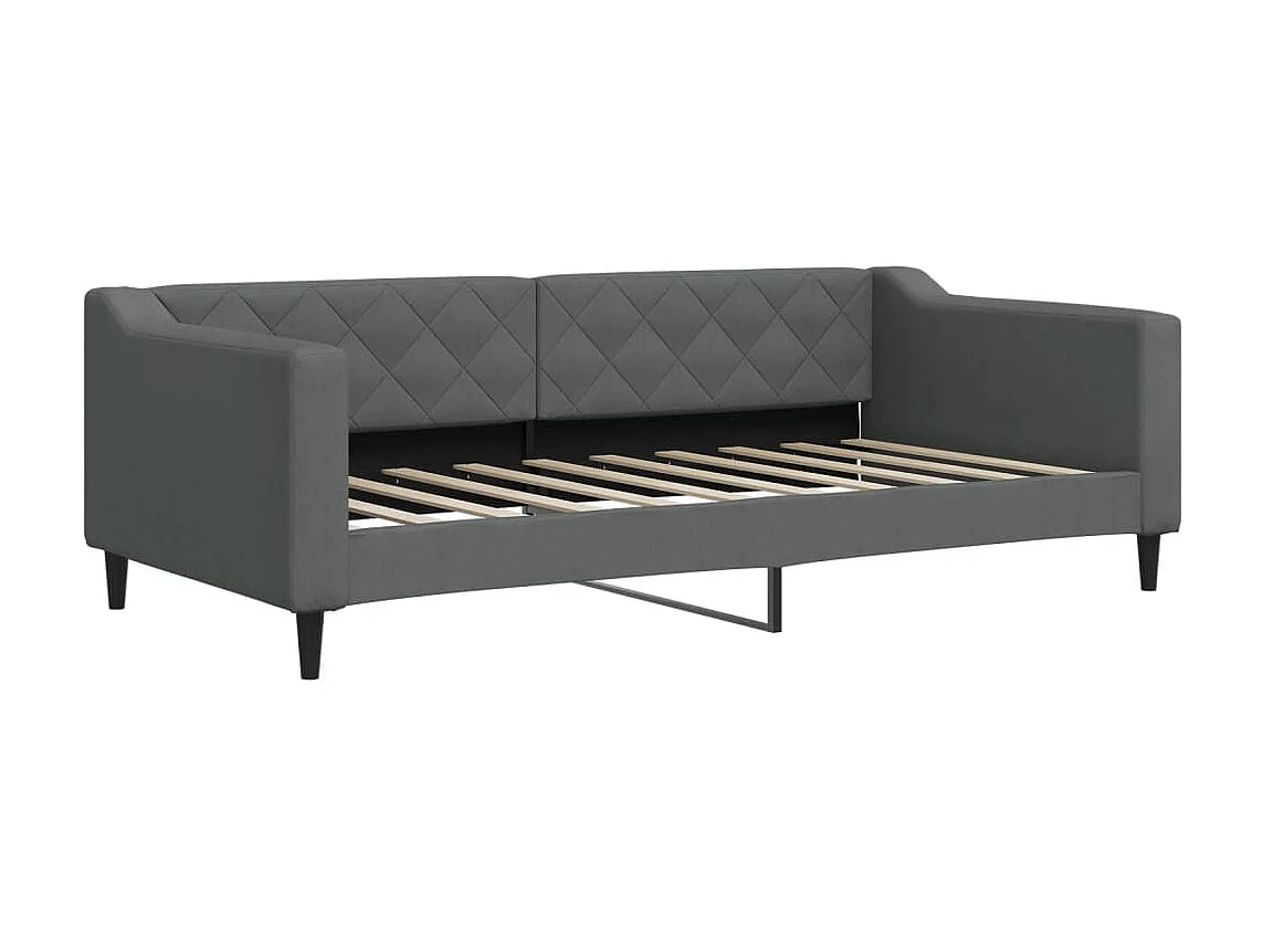 Sofá-cama 90x190 cm tecido cinzento-escuro PT204188