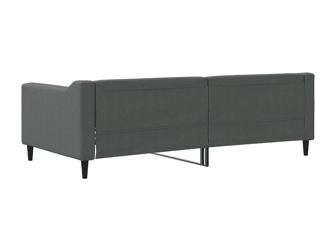 Sofá-cama 90x190 cm tecido cinzento-escuro PT204188