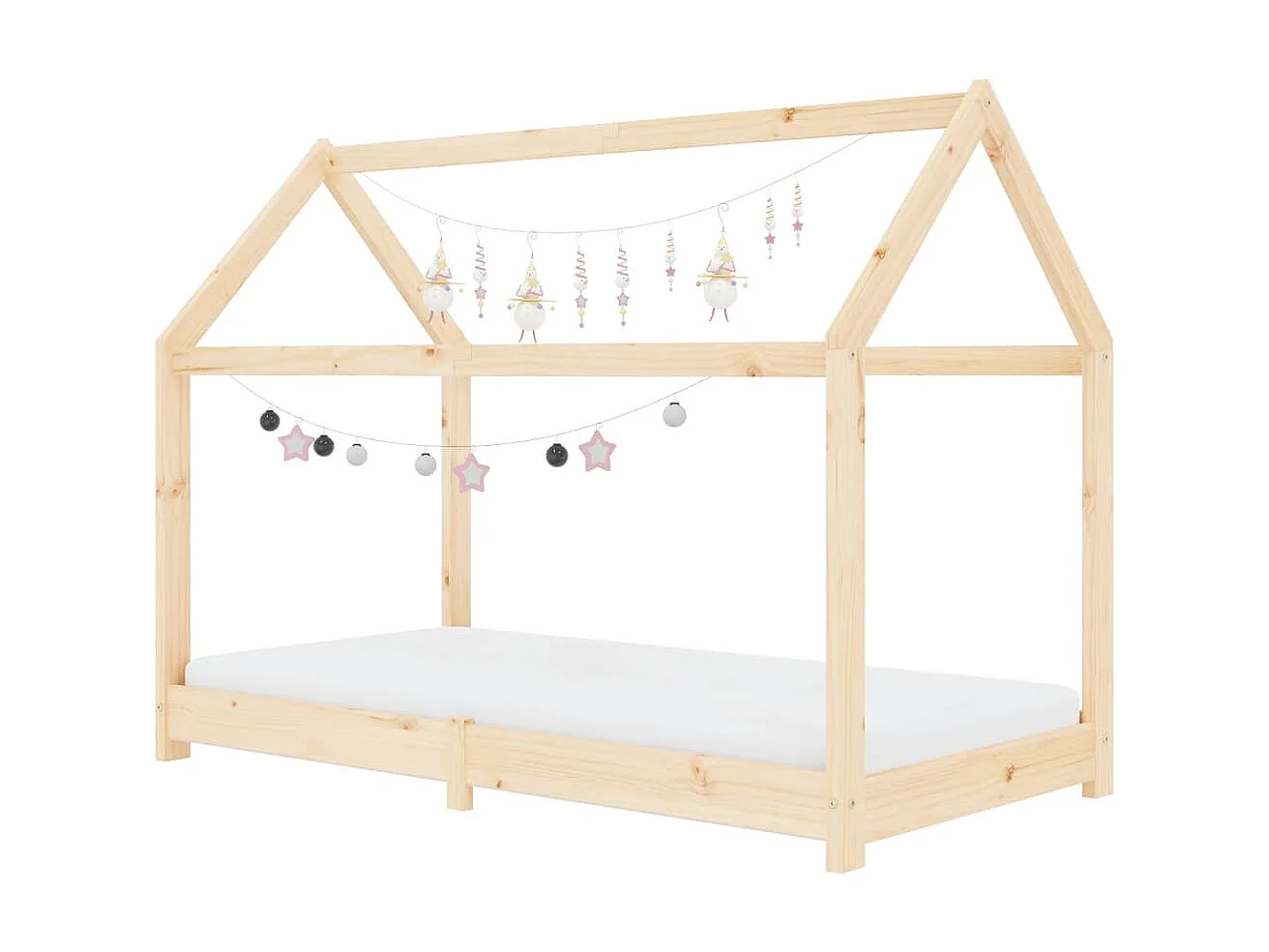 Lit-70x140 cm d'enfant Bois de pin massif EGGB78098