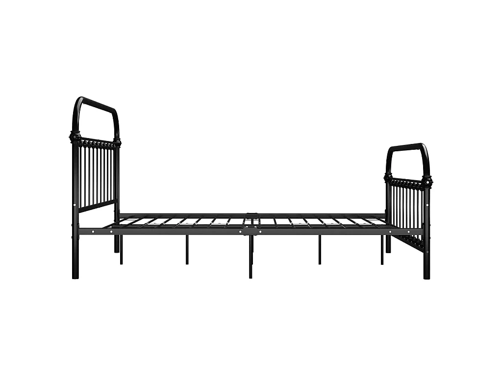 Lit-120x200 cm Noir Métal EGGB67868