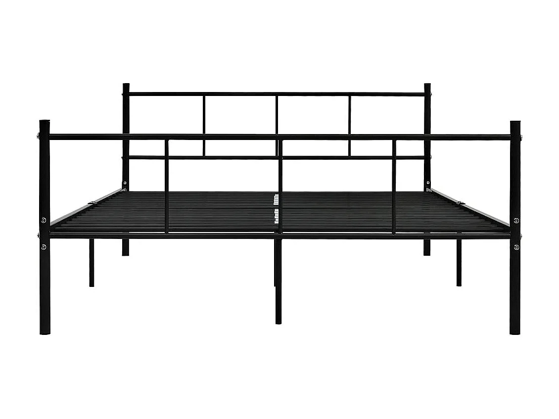Lit-140x200 cm Noir Métal EGGB52232