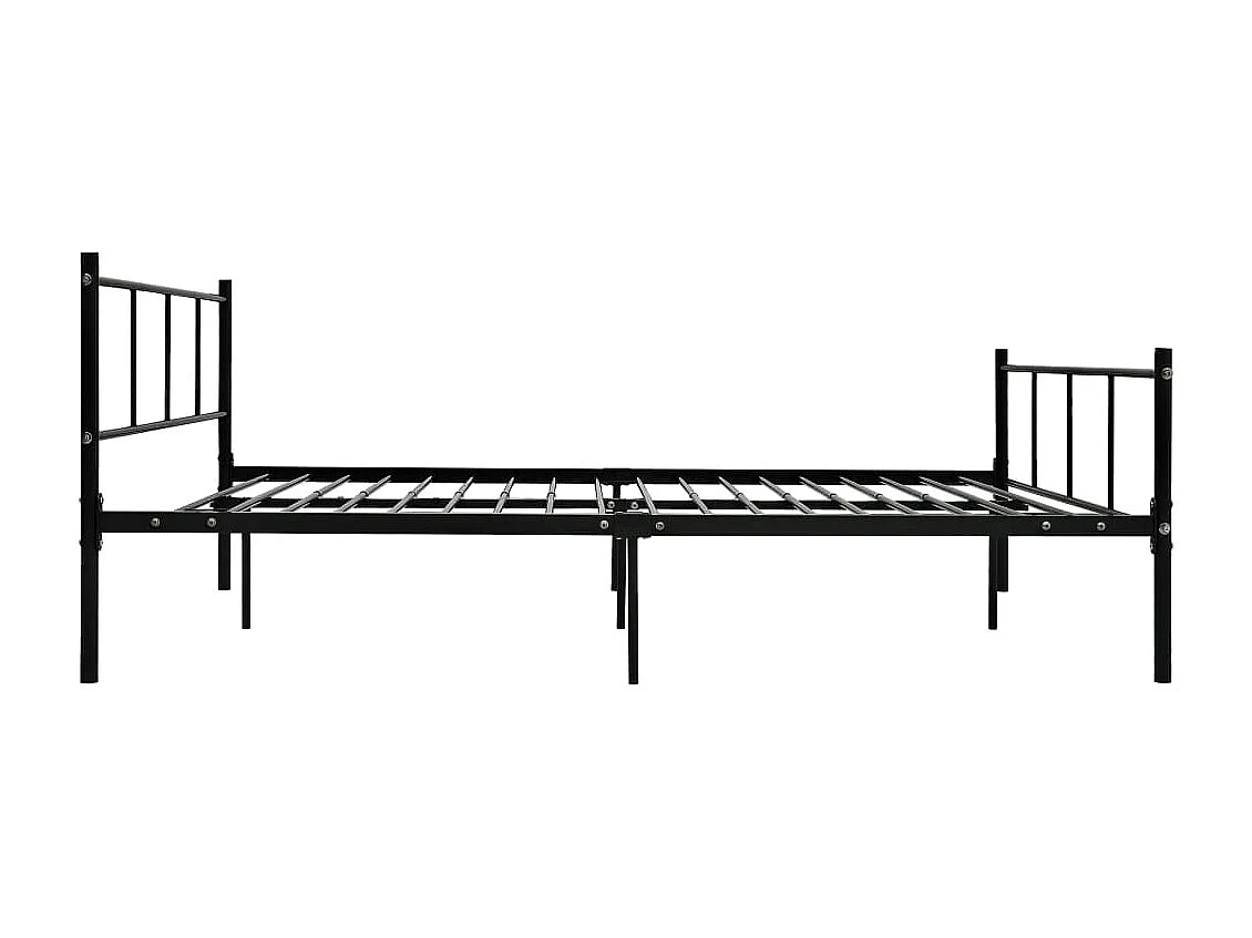 Lit-140x200 cm Noir Métal EGGB52232