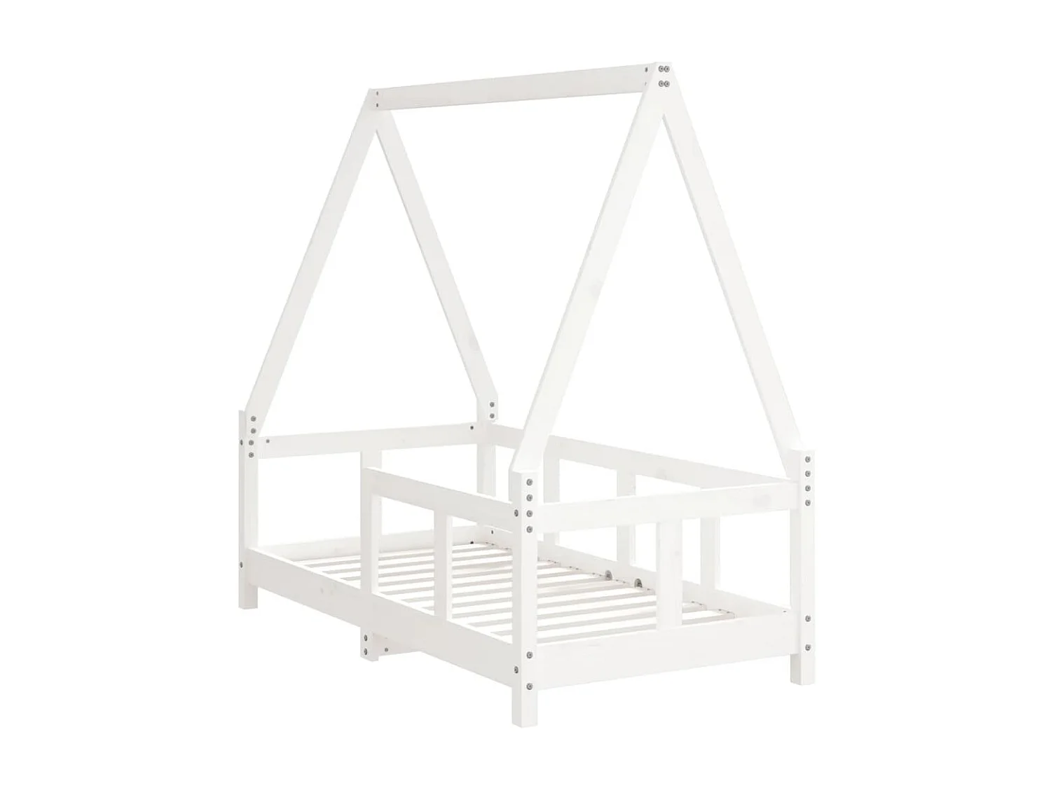 Lit-70x140 cm pour enfant blanc bois de pin massif EGGB97465