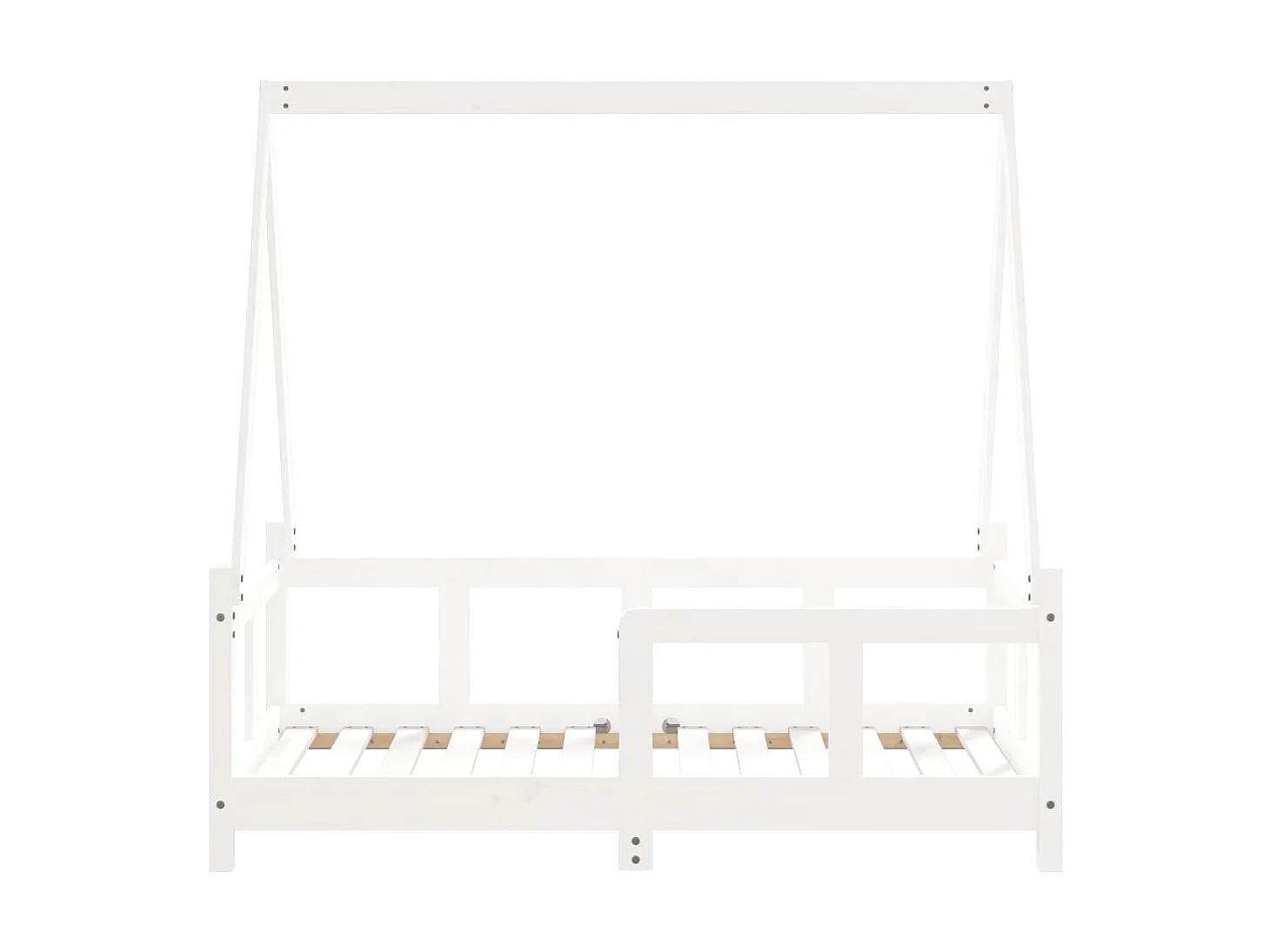 Cama 70x140 cm para niños madera de pino blanco ES51993