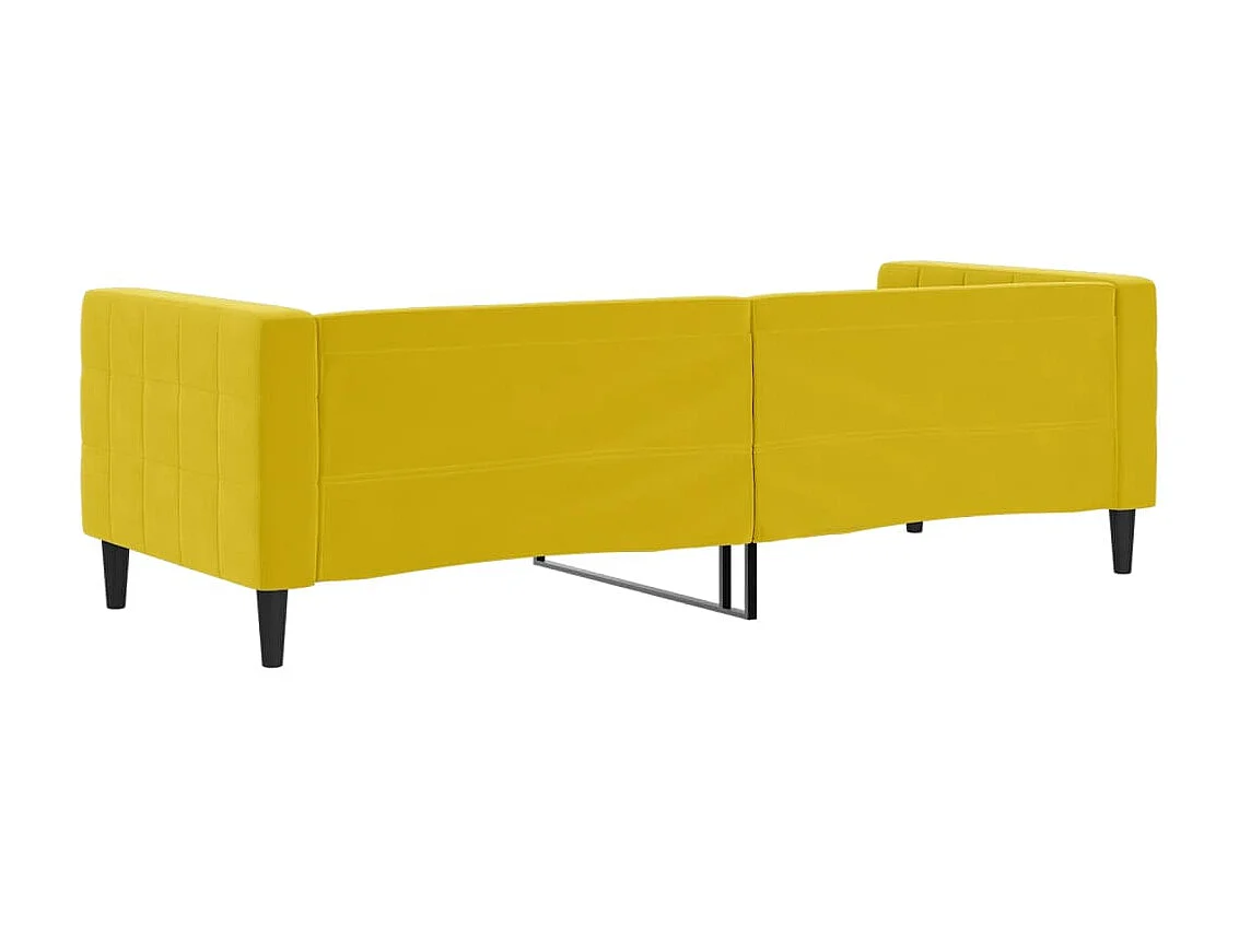 Lit-80x200 cm de repos jaune velours EGGB62563