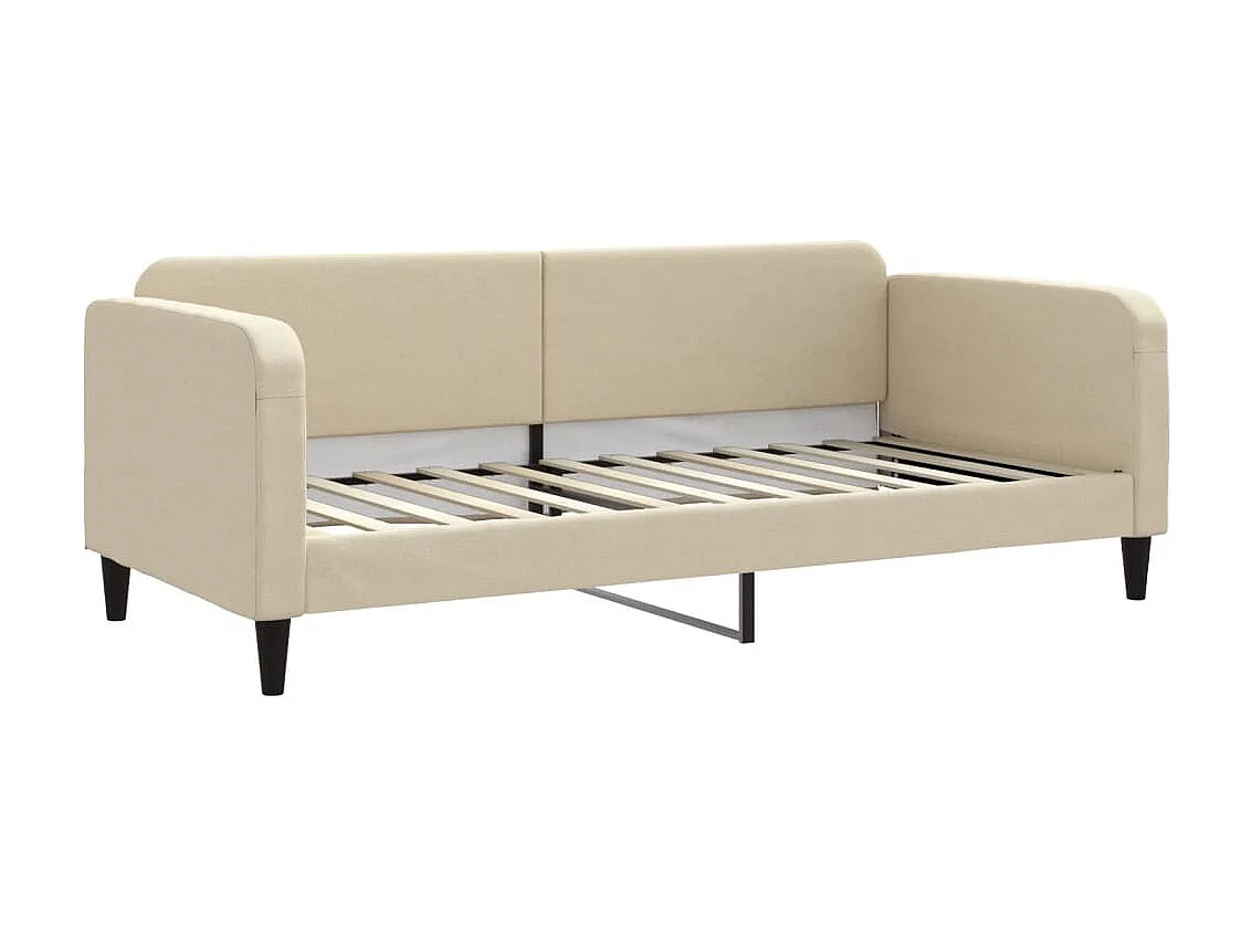 Lit-90x200 cm de repos crème tissu EGGB31614