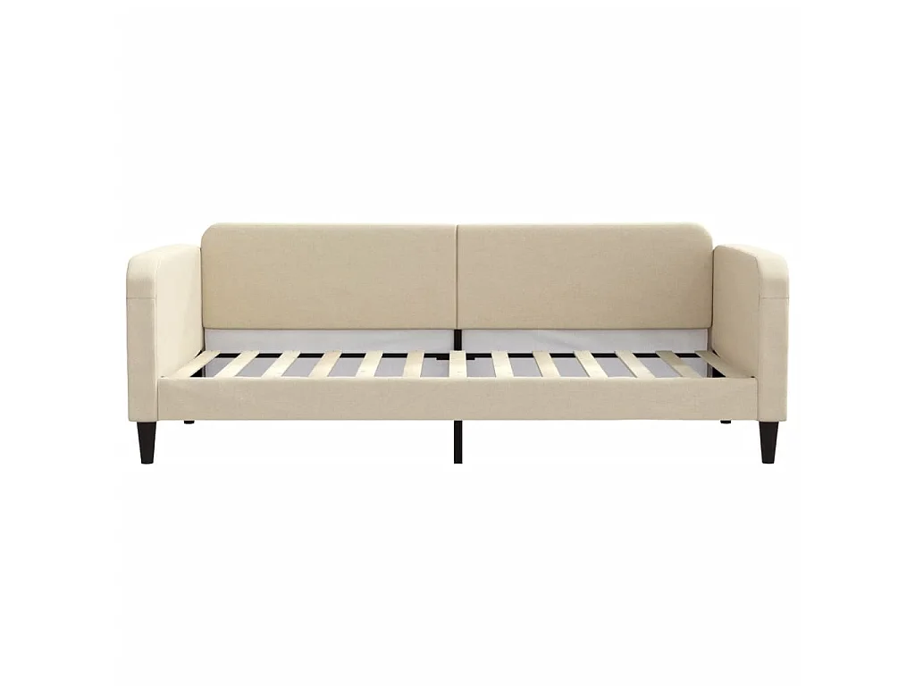 Lit-90x200 cm de repos crème tissu EGGB31614