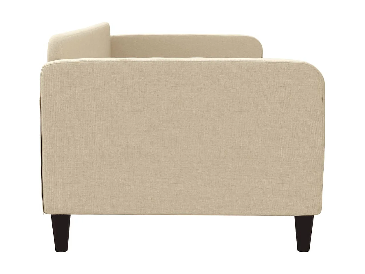 Lit-90x200 cm de repos crème tissu EGGB31614