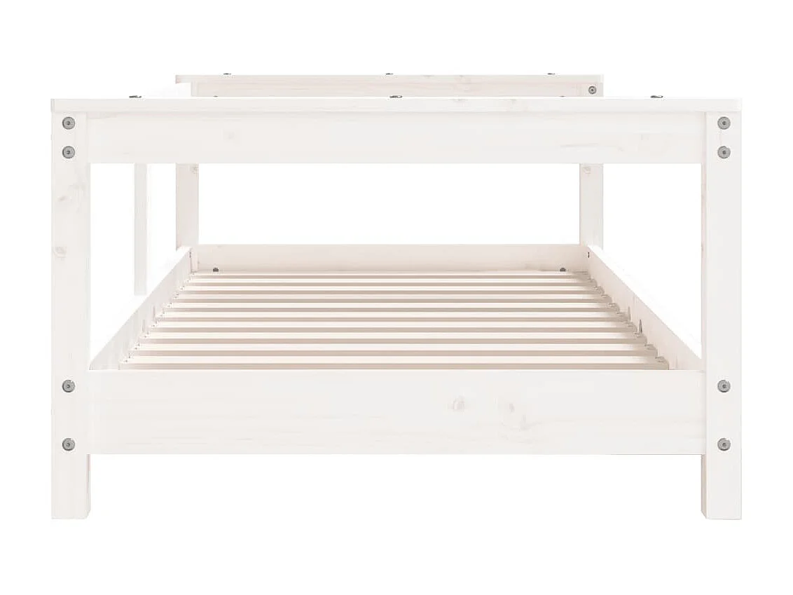 Lit-70x140 cm pour enfant blanc bois de pin massif EGGB95165