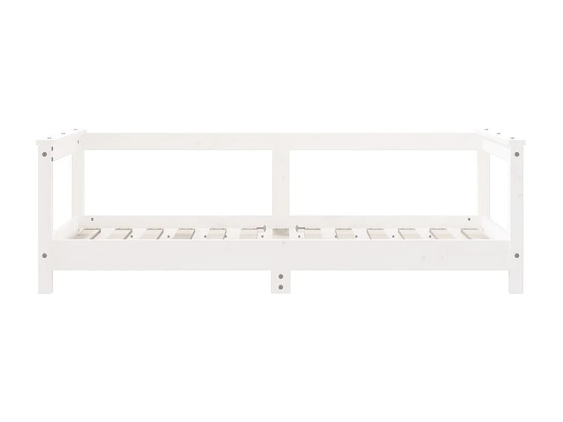 Lit-70x140 cm pour enfant blanc bois de pin massif EGGB95165