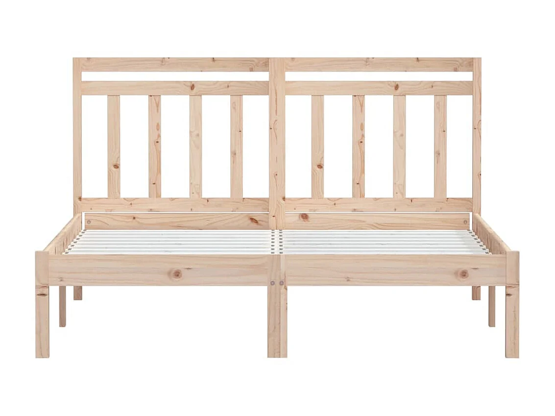 Lit-150x200 cm Bois massif Très grand EGGB58946