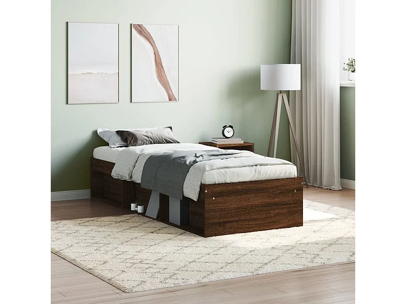 Cama 75x190 cm roble marrón ES39674