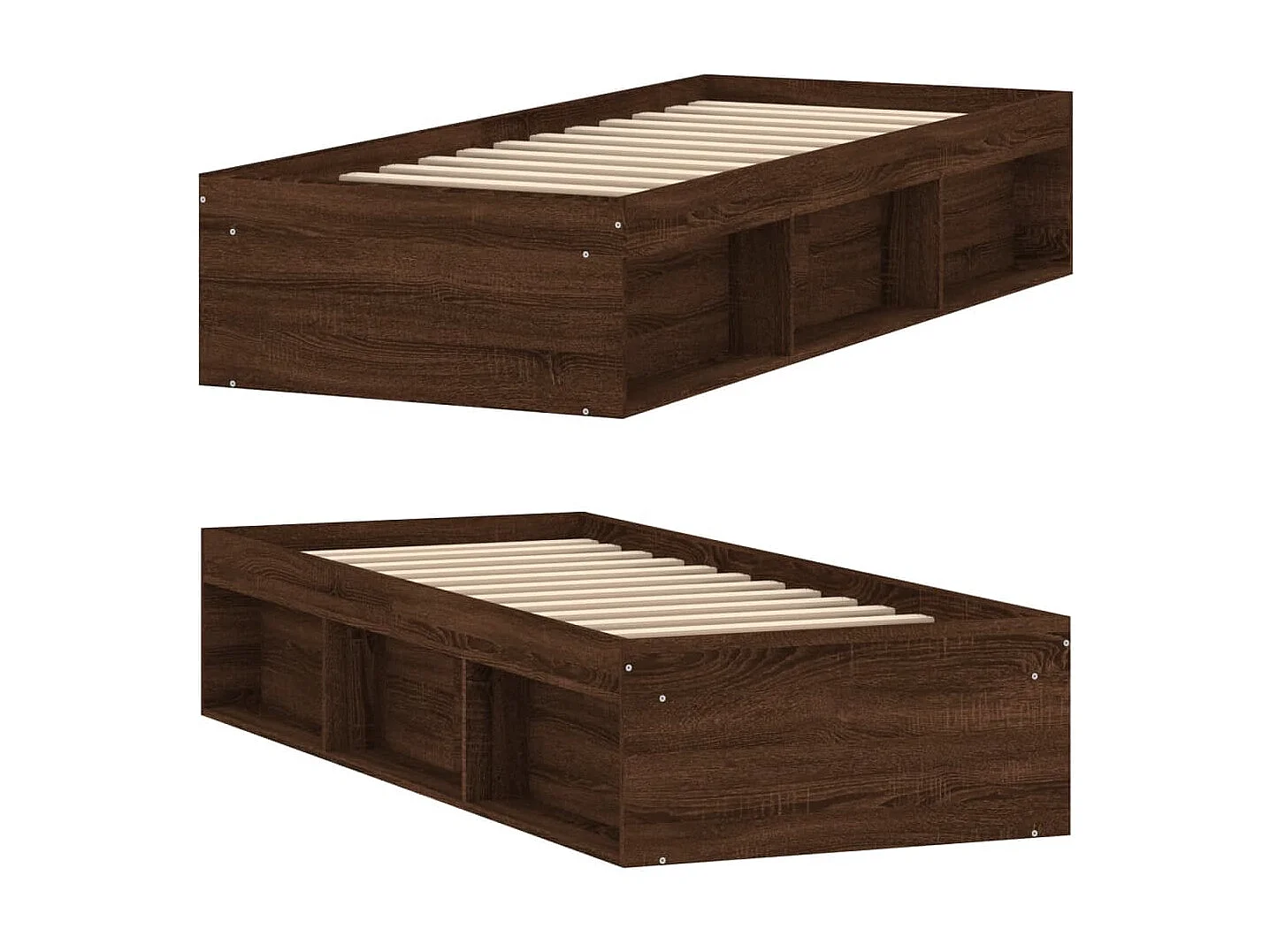 Lit-75x190 cm chêne marron petit simple EGGB26457