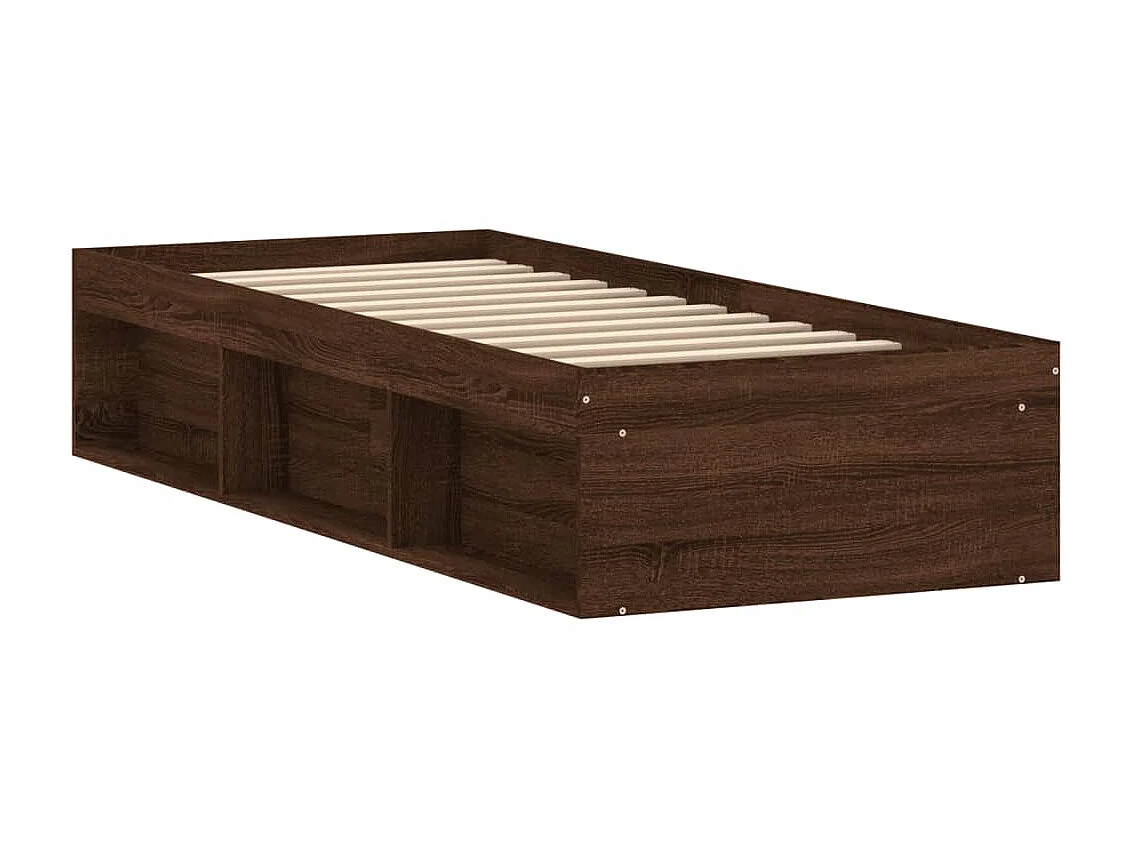 Lit-75x190 cm chêne marron petit simple EGGB26457