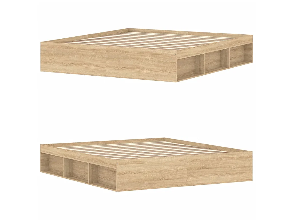 Bedframe sonoma eikenkleurig 180x200 cm Super King Size NL26793