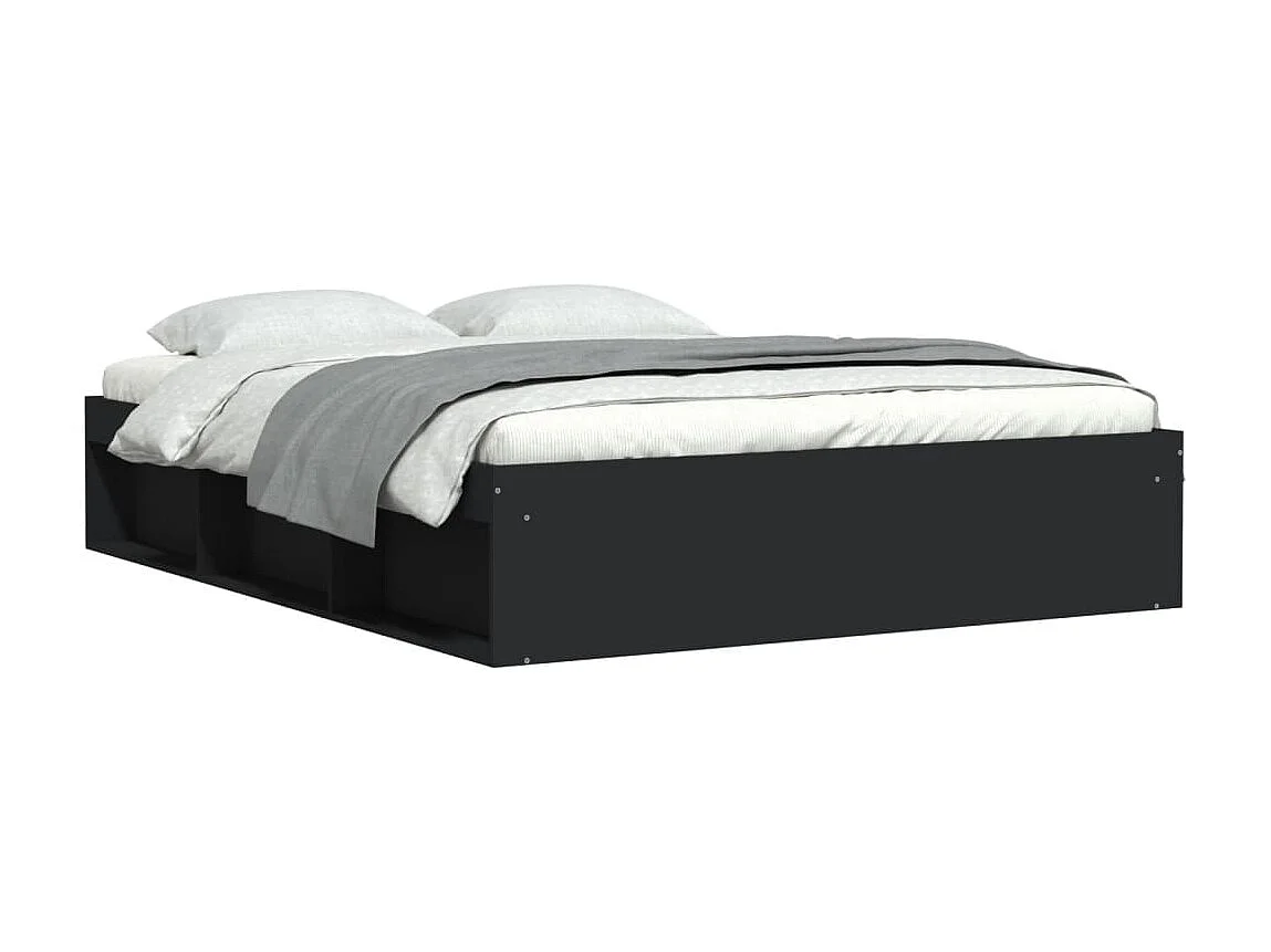 Cama 160x200 cm preto PT732523
