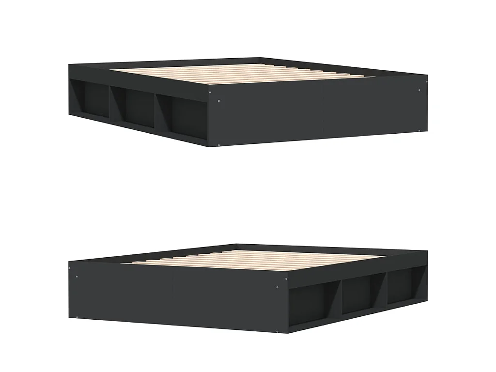 Cama 160x200 cm preto PT732523