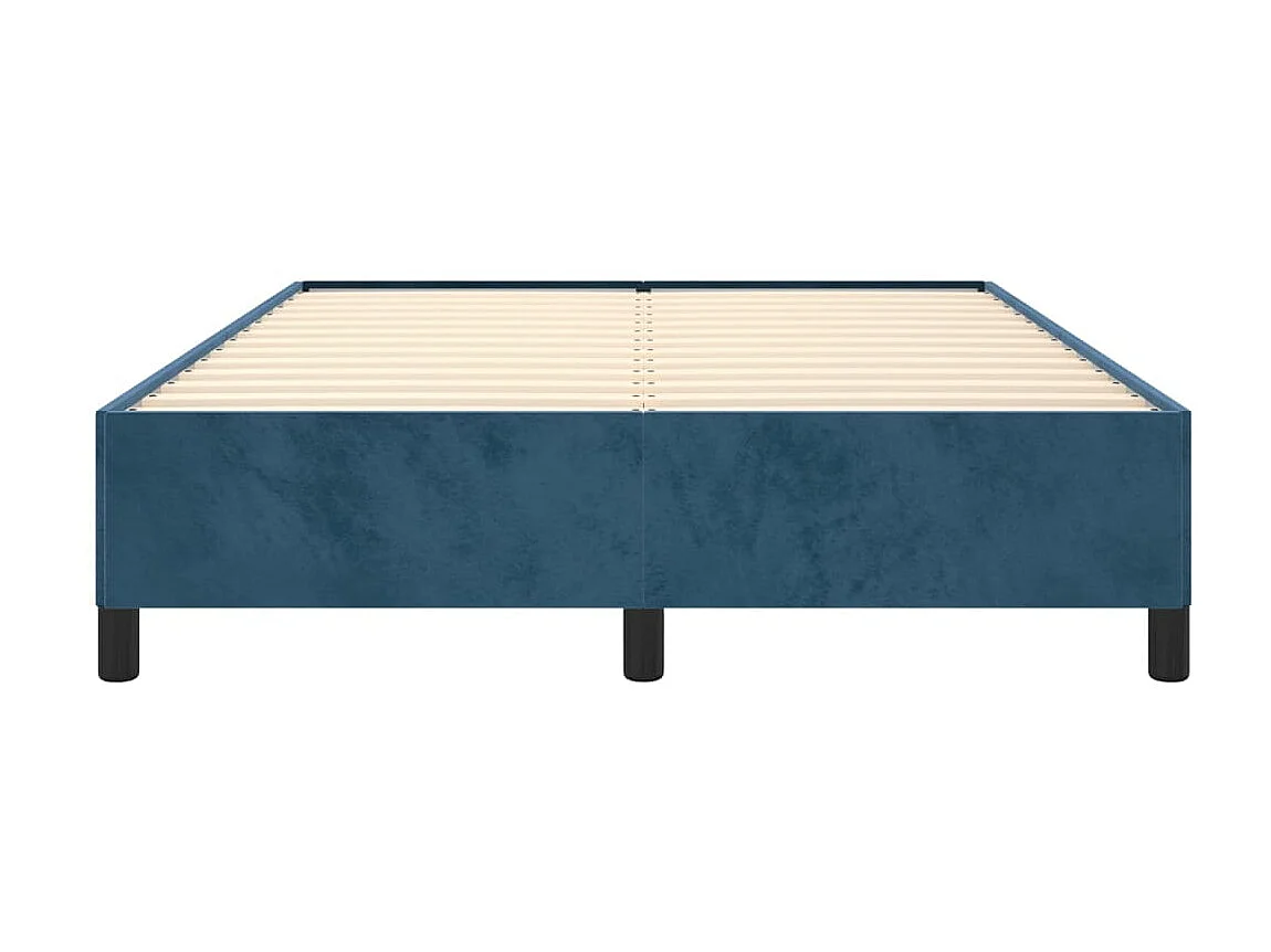 Lit-140x190 cm Bleu foncé Velours EGGB10464