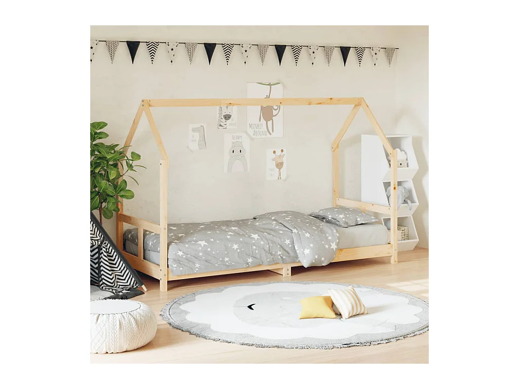 Lit-80x200 cm pour enfants bois de pin massif EGGB53341