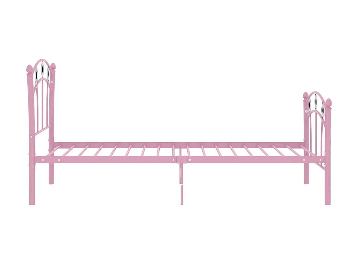 Lit-90x200 cm avec design de football Rose Métal EGGB96263
