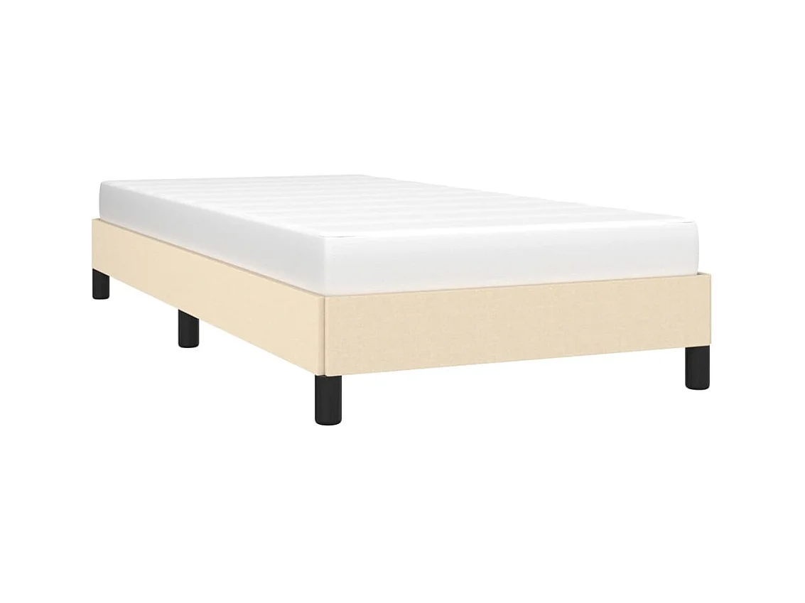 Cama 80x200 cm de tela color crema ES38531