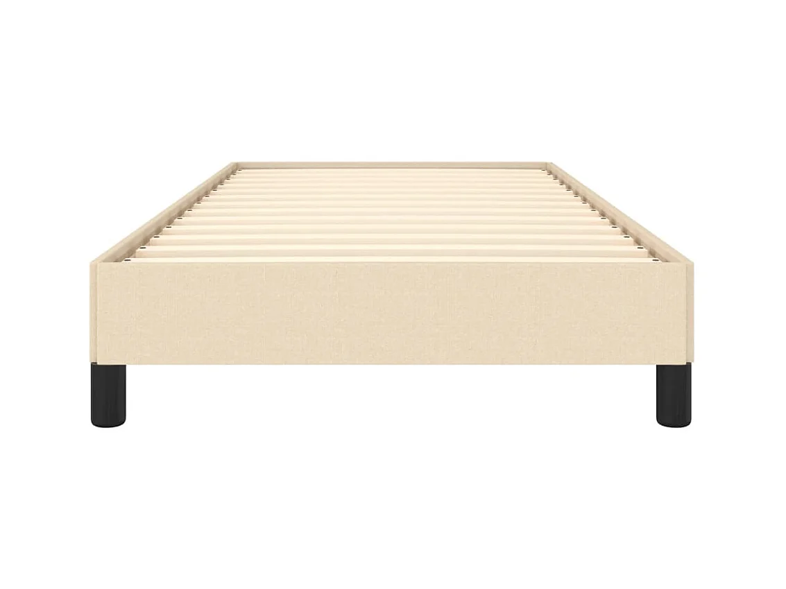 Cama 80x200 cm de tela color crema ES38531