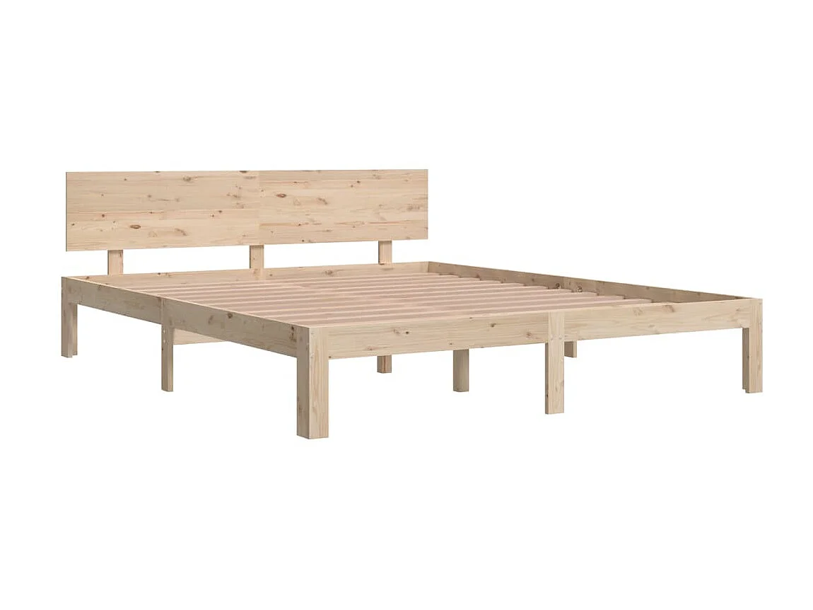 Lit-160x200 cm Bois de pin massif EGGB35456