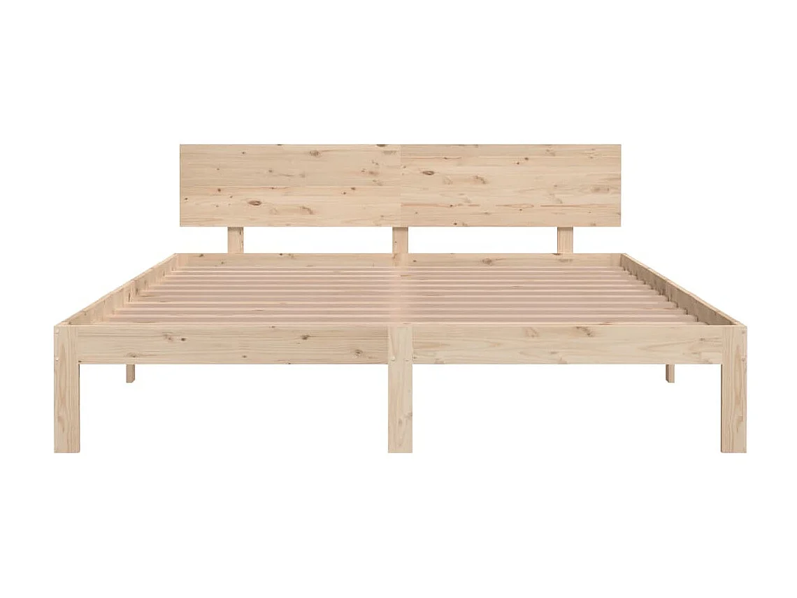 Lit-160x200 cm Bois de pin massif EGGB35456