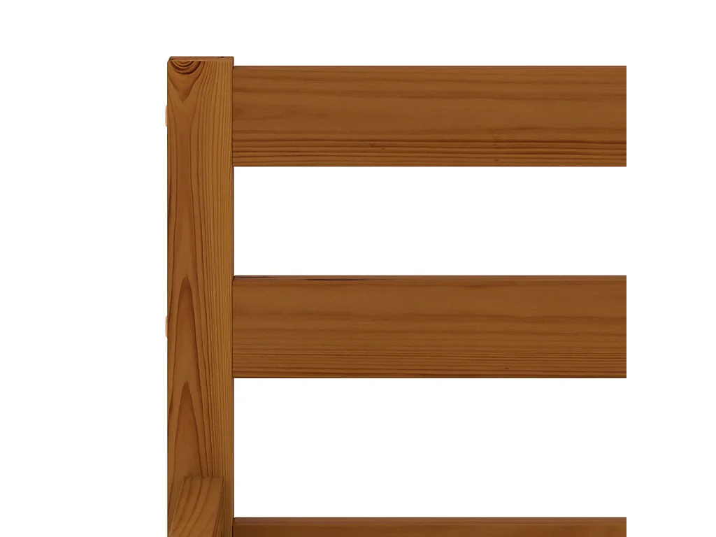 Cama 140x200 cm madera maciza pino marrón miel ES28023