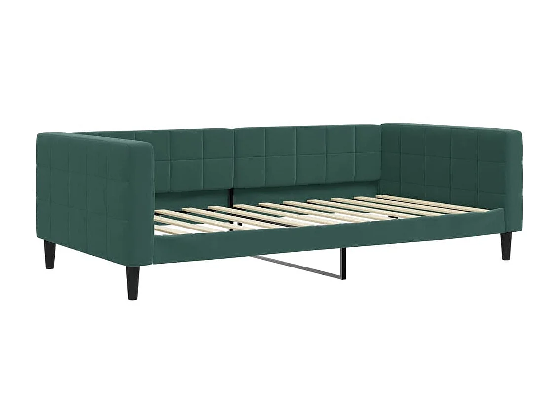Sofá-cama 100x200 cm veludo verde-escuro PT645326