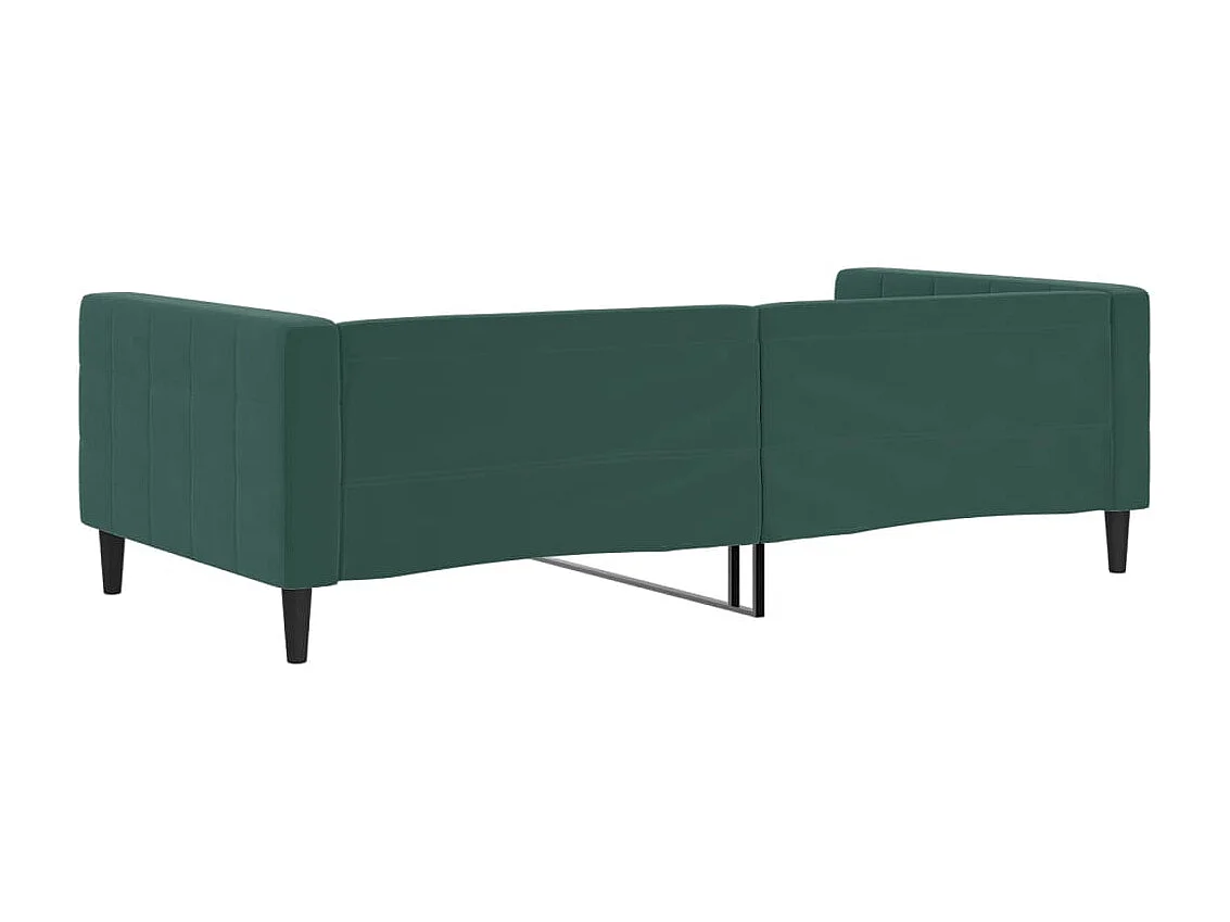 Sofá-cama 100x200 cm veludo verde-escuro PT645326