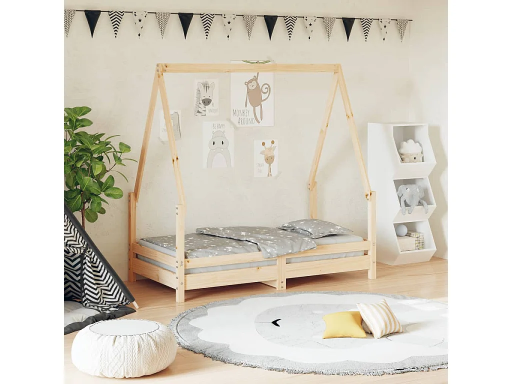 Cama infantil 70x140 cm pinho maciço PT951469