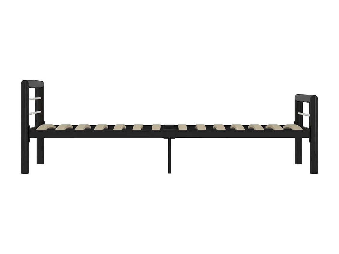 Cama 90x200 cm metal preto e branco PT550243