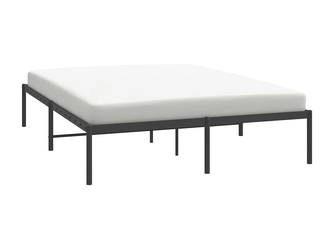 Cama 140x190 cm metal preto PT819050