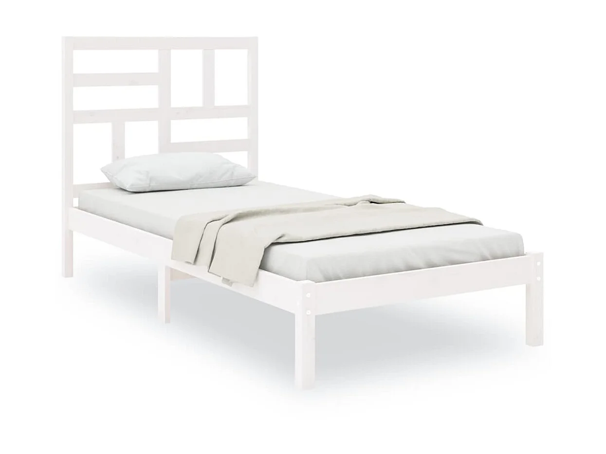 Lit-100x200 cm Blanc Bois massif EGGB20928