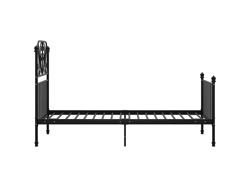 Cama 100x200 cm metal preto PT680358