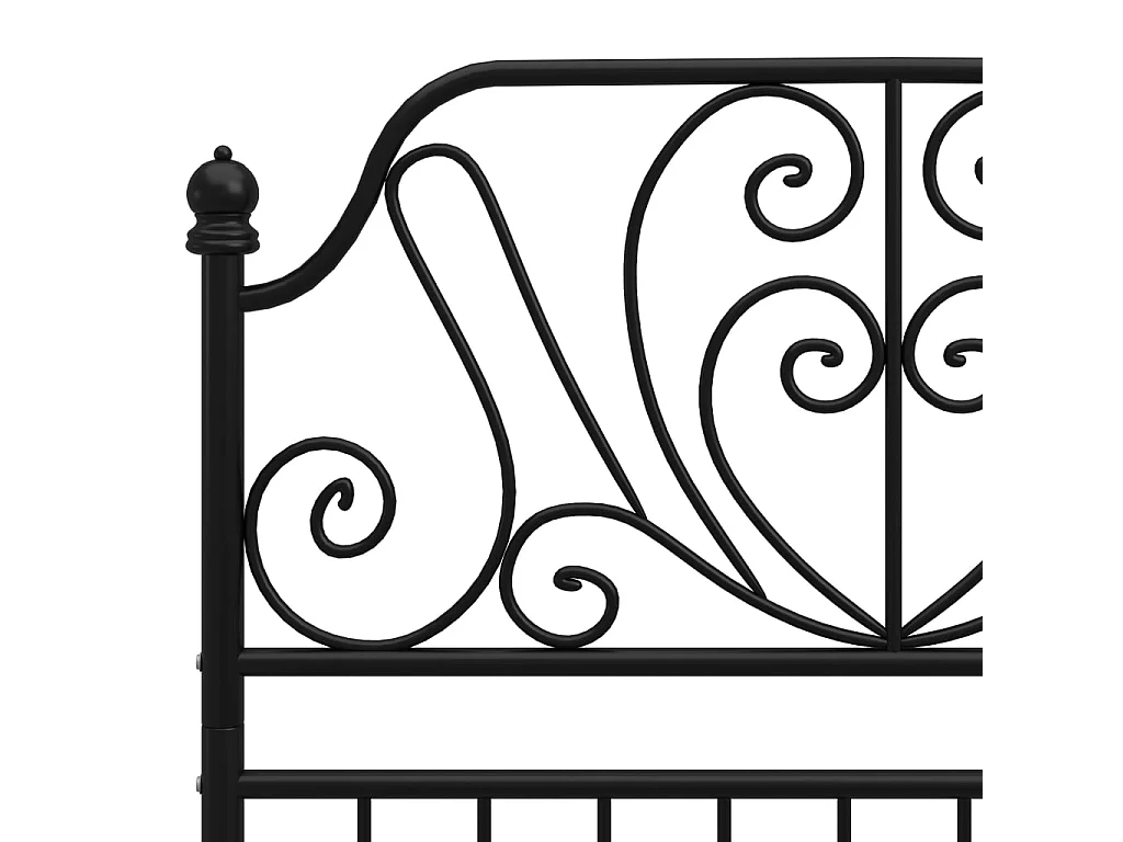 Cama 100x200 cm metal preto PT680358