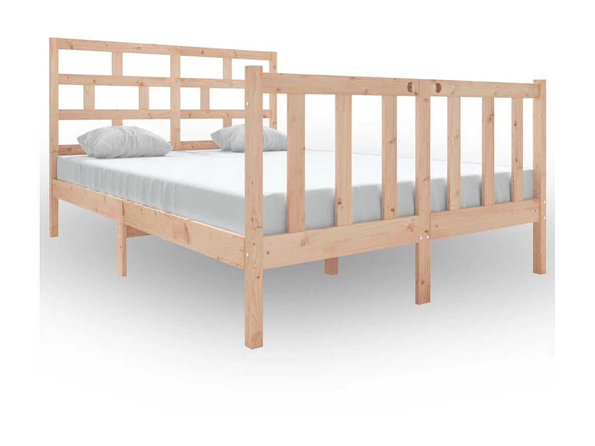 Cama 140x190 cm de madera maciza de pino ES74451