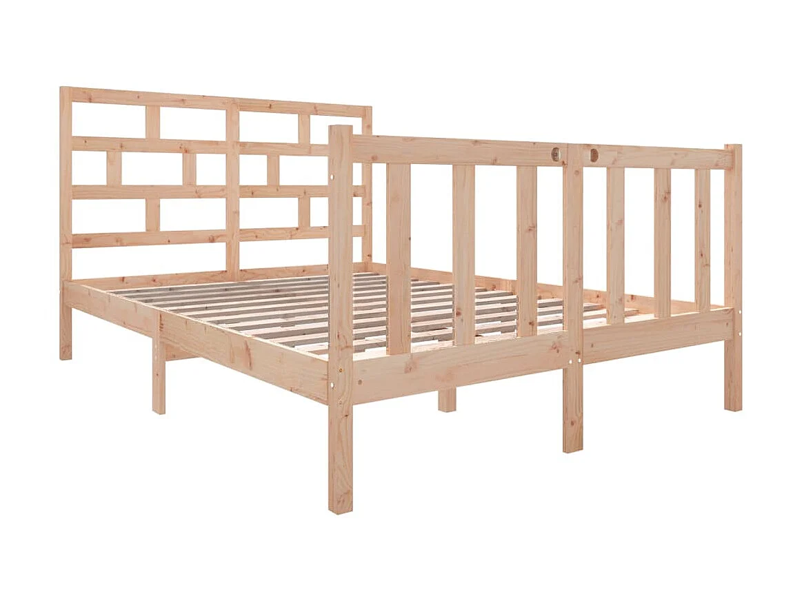 Cama 140x190 cm de madera maciza de pino ES74451
