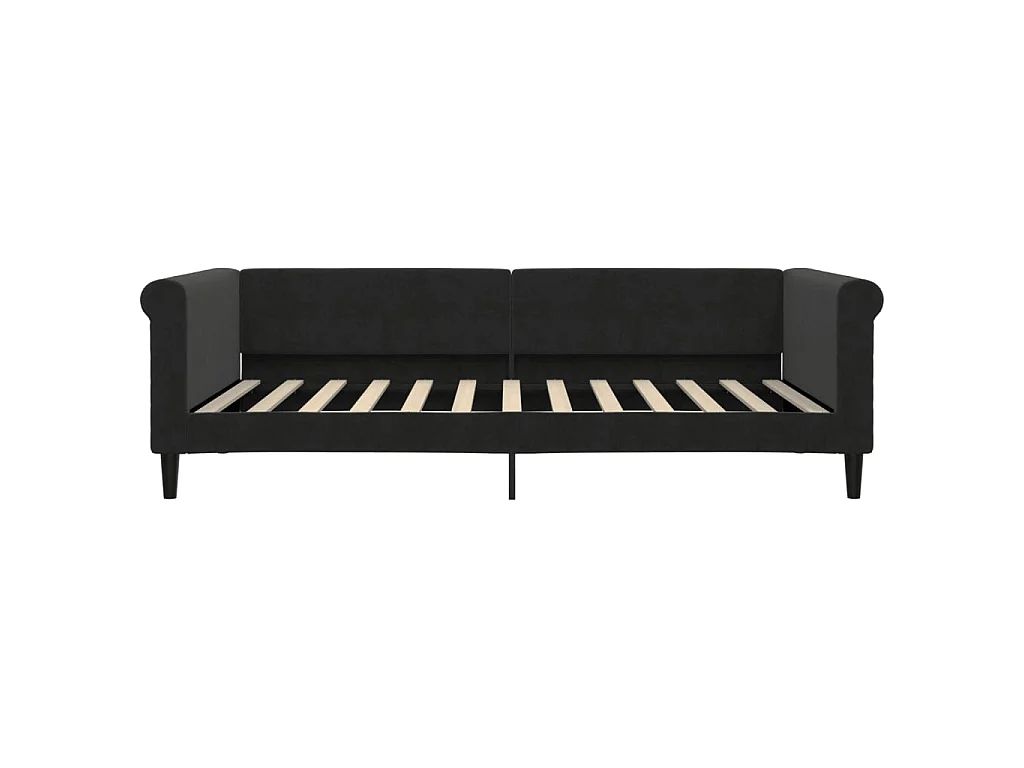 Lit-100x200 cm de repos noir velours EGGB81650