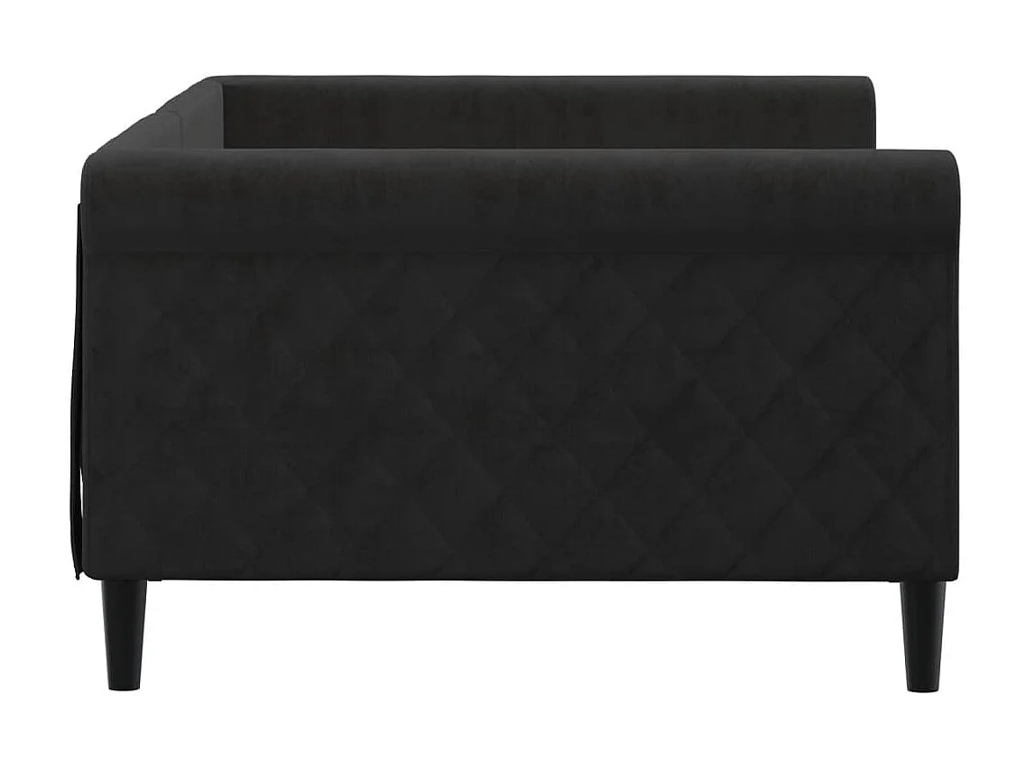 Lit-100x200 cm de repos noir velours EGGB81650