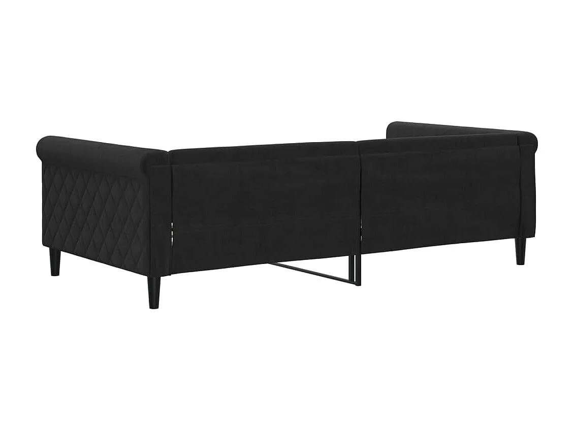Lit-100x200 cm de repos noir velours EGGB81650