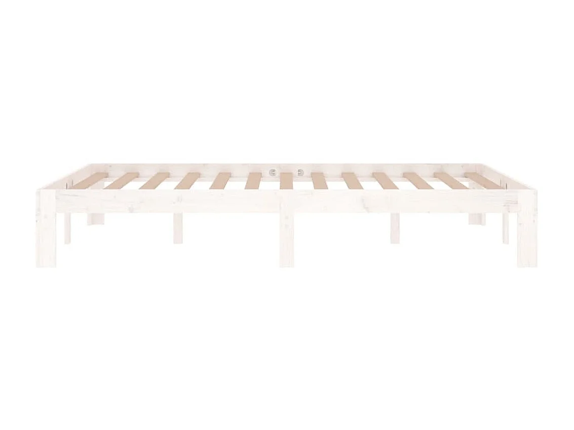 Lit-120x190 cm Blanc Bois massif Petit double EGGB47223