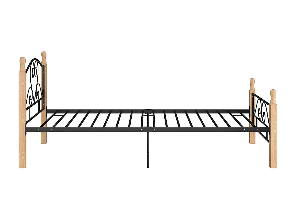 Cama 100x200 cm metal preto PT141583