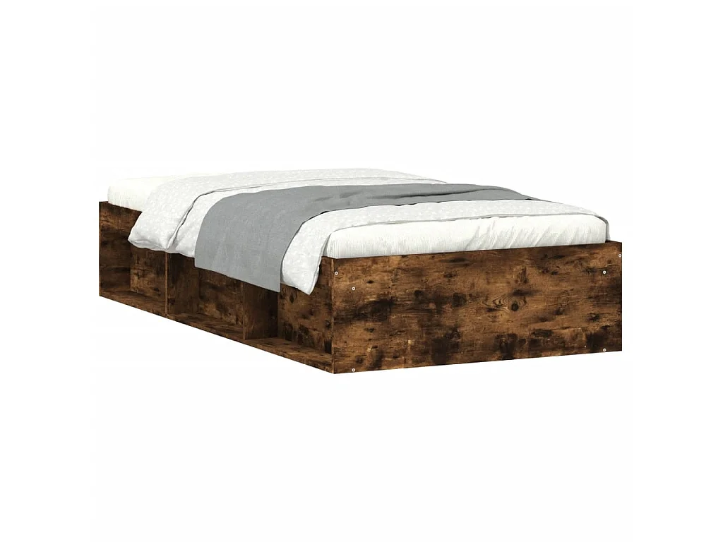 Cama 100x200 cm carvalho fumado PT258903