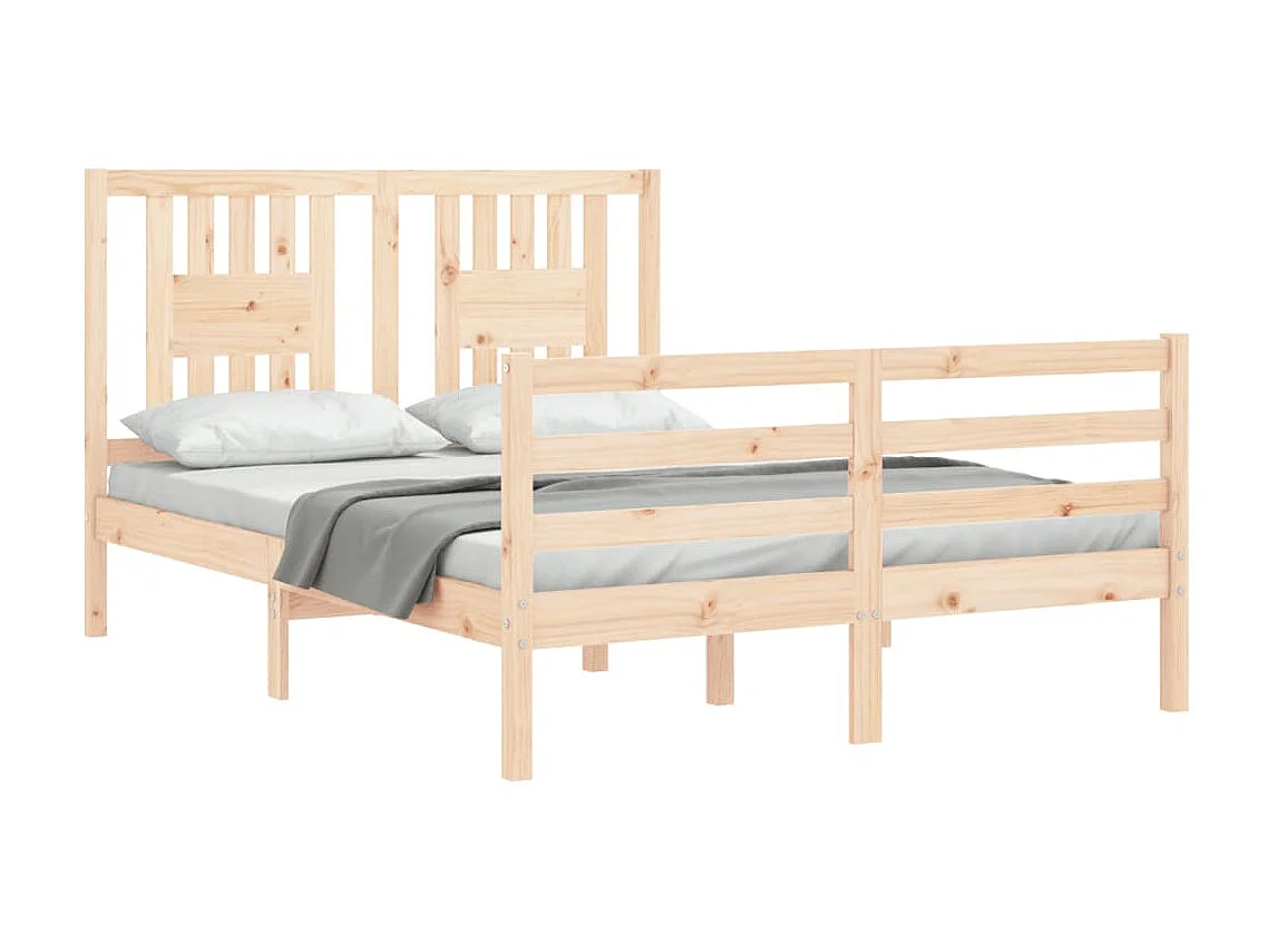 Lit-120x190 cm avec tête de lit petit double bois massif EGGB75268