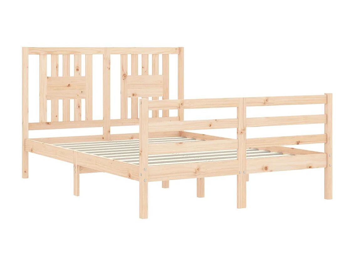 Lit-120x190 cm avec tête de lit petit double bois massif EGGB75268