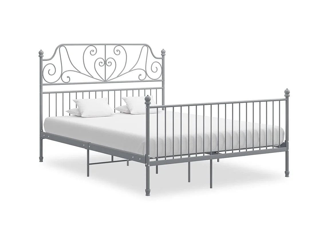 Bedframe metaal grijs 140x200 cm NL14923